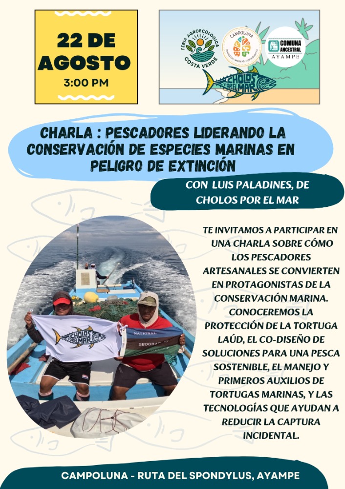 Charla : Pescadores liderando la conservación de especies marinas en peligro de extinción 