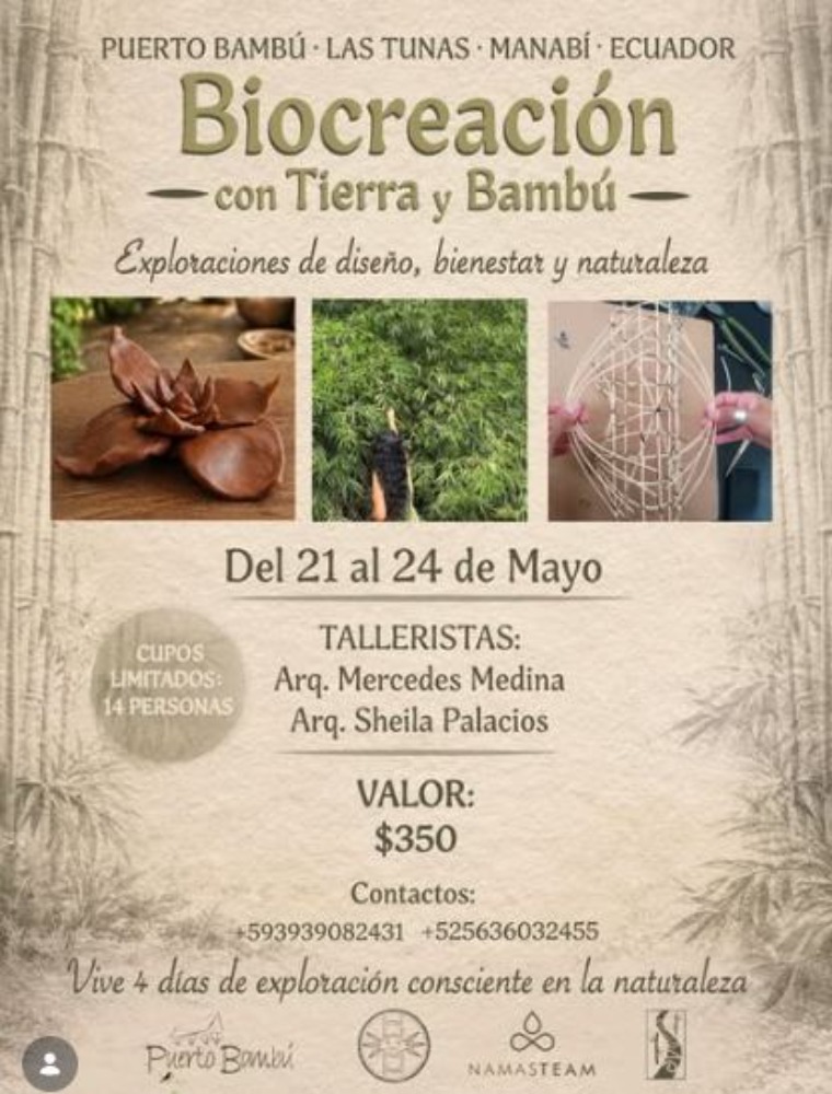 Biocreación con tierra y bambú